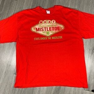 Under the Mistletoe Red T-Shirt   size 2XL